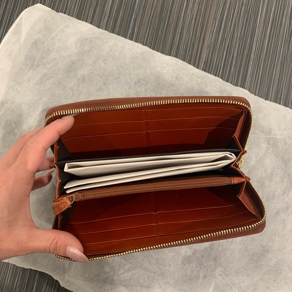 YSL brown/ orange long wallet - Picture 7 of 9